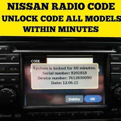 Nissan Radio Code Connect Unlock Code All Models Pin Code (fast Services) • 6.84€