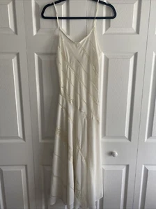 Victorias Secret vintage 90s Ivory Romantic Full Length Lace Satin Nightgown S - Picture 1 of 12