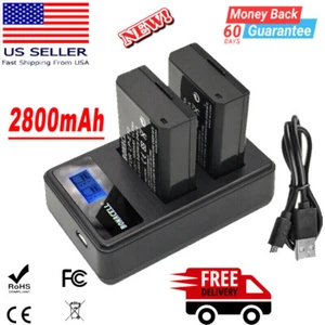 2X LP-E10 2800mAh Battery For Canon Rebel T3 T5 T6 T7 EOS 1300D X70 + Charger PR - Picture 1 of 9