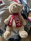 Aeropostale Brown Teddy Bear W/ CHILL AERO Scarf Plush Stuffed Animal 16"
