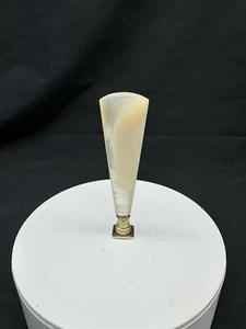 Antique Mother of Pearl Handle Sterling Silver Head Wax Stamp Seal - Picture 1 of 16