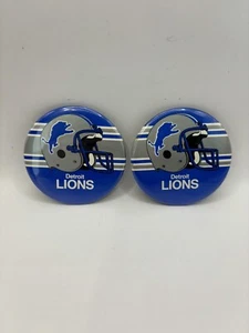 *2-80s pinback buttons pin DETROIT LIONS FOOTBALL NFL - Picture 1 of 8