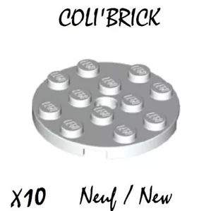 Lego 60474 - 10x Plate round 4x4 with hole - Blanc White - lot kg NEW NEUF - Picture 1 of 1