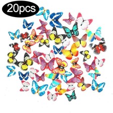 20Pcs Misti a farfalla wafer commestibile Carta di Riso Decorazione per Torta Cupcake M4I8