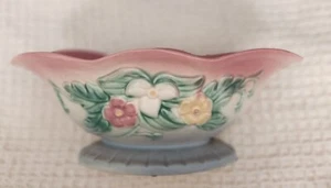 Hull Art Pottery 12" Console Bowl W-21 Wildflower Pattern - Picture 1 of 4