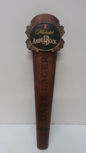 Michelob Amber Bock Dark Lager 11" Wooden Wood Beer Brewing Tap Handle Pull - Picture 1 of 3