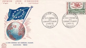 FRANCE 1960 FDC ETATS GENERAUX DES COMMUNES D'EUROPE YT 1244 - Imagen 1 de 1