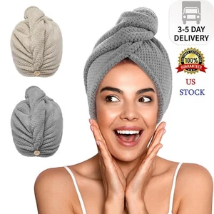 YFONG 2 Pack Microfiber Hair Towel Wrap for Women, Super Absorbent Quick Dry Hai - Picture 1 of 9
