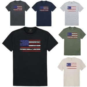 USA Distressed Patriotic Faded American Flag Men T Shirt Tee Shirt S M L XL XXL - Picture 1 of 9
