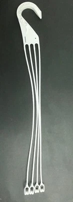 Juego de 5 PERCHAS DE PLÁSTICO BLANCAS de repuesto para cestas colgantes de 12" (4 hilos) Foto 1 de 3