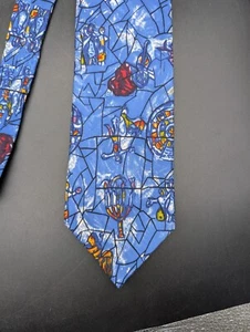 CHICAGO ART INSTITUTE STAINED GLASS SUIT DESIGNER NECKTIE TIE - Picture 1 of 4
