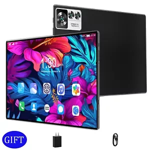 2025 10 inch Tablet Android 14 Tablets 12GB RAM 256GB ROM Dual Camera Bluetooth - Picture 1 of 12