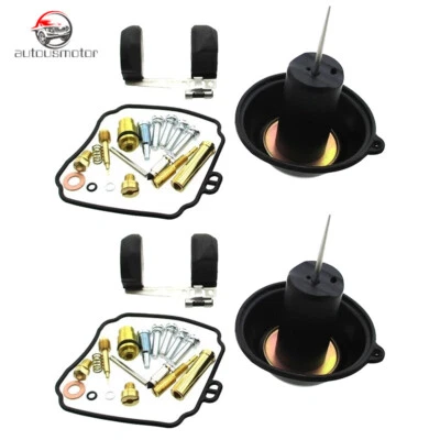 2 X Para Yamaha XVS650 V Star 650 Carburador Reconstrucción Kit Émbolo Flotador Diafragma Foto 1 de 4