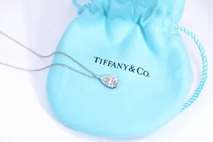 Tiffany & Co. 1 ct Solitär Diamant Anhänger Halskette Platin UVP 17600€ - Bild 1 von 5