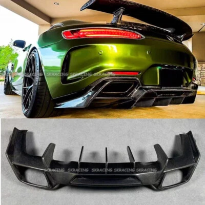 Labio de parachoques difusor trasero de fibra de carbono GT GTS para Mercedes Benz GT nuevo estilo Foto 1 de 4