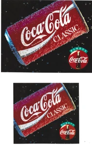 VIER MASCHINENEINLAGEN ETIKETTEN COCA-COLA KUNSTSTOFF 1986 - Bild 1 von 1