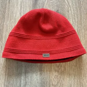Gorro para mujer Bula rojo % lana merino toque acogedor forrado de vellón OS - Imagen 1 de 7