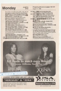 Vintage 1998 HERCULES & XENA Magazine AD~USA Network~KEVIN SORBO~Lucy Lawless - Picture 1 of 1