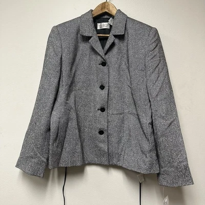 Abrigo deportivo Villager Petite para mujer 12P 12 Petite Blazer 4 botones nuevo con etiquetas Foto 1 de 4