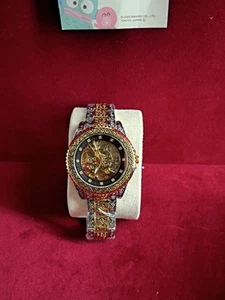 Automatic Luxury Stainless Steel Skeleton Silver Gold Retro  Mens Watch 42mm - Picture 1 of 4