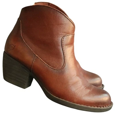 Botines de cuero marrón BORN Western Mujer Punta redonda Vaquera 6 M Foto 1 de 4