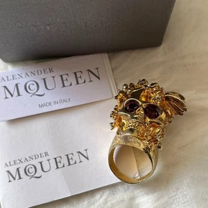 Anello Alexander McQueen colore teschio oro 15 US 8,5 - Foto 1 di 13