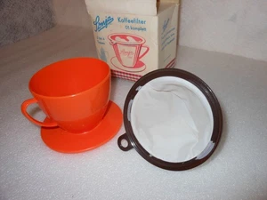 ORIGINAL 1 x DDR SONJA  KAFFEEFILTER 01  IN ROT 2-4 TASSEN DAUERFILTER  OVP - Bild 1 von 4