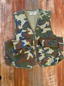 BIG HORN Black Sheep Mens XL Hunting Game Vest Camo Padded Shoulder Vintage - Picture 1 of 8