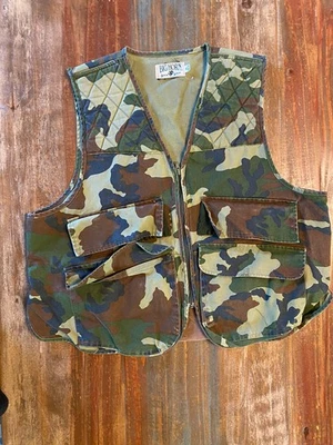 BIG HORN Black Sheep Mens XL Hunting Game Vest Camo Padded Shoulder Vintage - Image 1 of 4