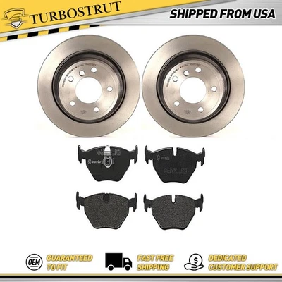 Kit de pastillas de freno rotores de freno traseros Brembo Prime para BMW 528i 1997-2000 Foto 1 de 4