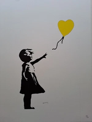 Impresión artística Banksy - Niña globo - Certificado Foto 1 de 4