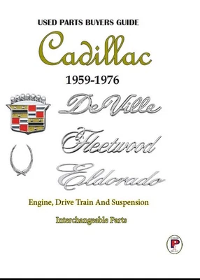 Cadillac Piezas Identificación e Intercambio Manual 1960 1961 1962 1963 1964 1965 1966 1967 Foto 1 de 2