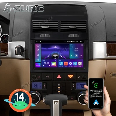 9" Autoradio Für VW Touareg 7L6 7L7 7LA 2002-2009 2+64G Android 14 GPS Navi DSP - Bild 1 von 4