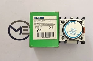 M.SUN LA2DT2 ADD ON CONTACTOR TIMER TIMING 0.1-30S FREE FAST SHIPPING - Picture 1 of 8