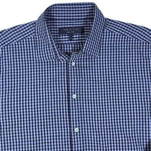 Rag & Bone New York Mens Dress Shirt 16.5 Long Sleeve Gingham Check Button Down - Picture 1 of 9