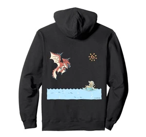 Capcom Monster Hunter: Rathalos And Airou Beach Hoodie, Negro, Algodón - Imagen 1 de 1