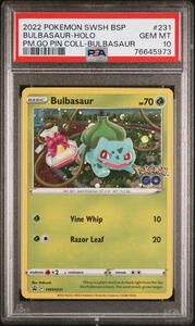 PSA 10 Bulbasaur Holo Pokemon Go SWSH Pin Collection Promo POP 23 2022 Mint Rare - Picture 1 of 3