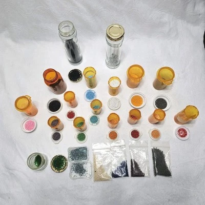 Vintage/Antique Micro Seed Beads Lot- Unique Colors - Image 1 of 4