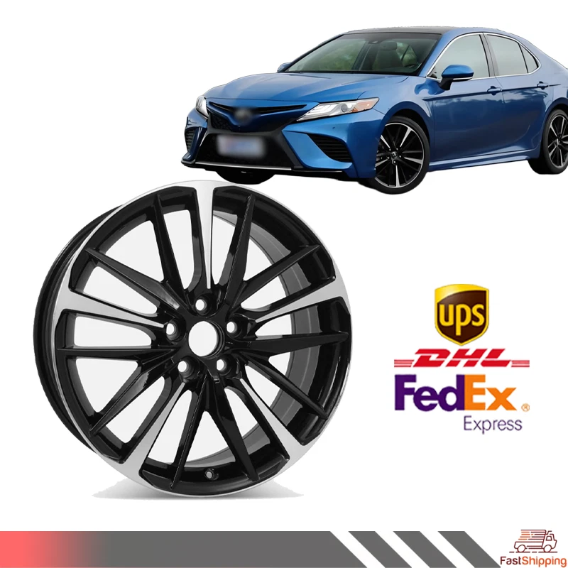 Llanta mecanizada de 19 pulgadas para Toyota Camry XSE 2018-2020 aleación negra 75222 nueva Foto 1 de 4
