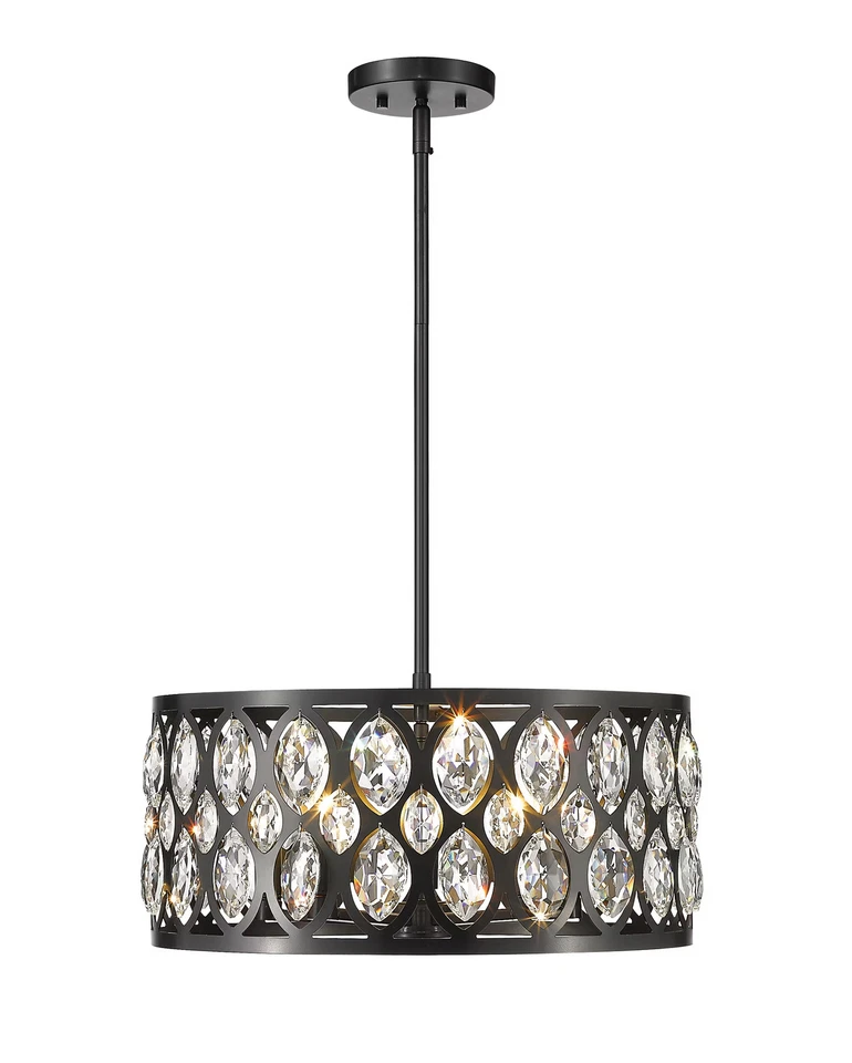 Dealey 5-Light Chandelier In Matte Black - Image 1 of 1
