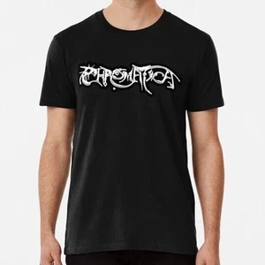 Lady Gaga Chromatica Logo white Chrome On Black S to 5XL Made in the USA T-Shirt - Picture 1 of 6