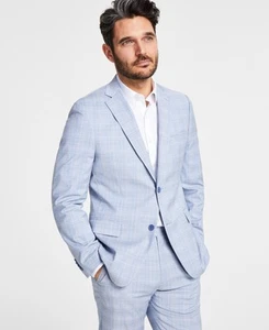 Alfani Mens Slim fit Suit Jacket Blazer 36 R Light Blue Stretch - Picture 1 of 5