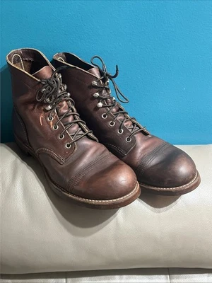 Red Wing Iron Ranger Heritage 琥珀背带 8111 男式 10.5D 码 — 第 1/4 张图片