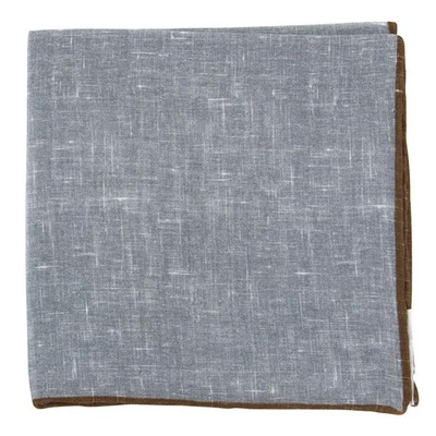 Fiori Di Lusso Gray Solid Linen Pocket Square - 12 3/8" x 12 3/8" (800) - Image 1 of 4