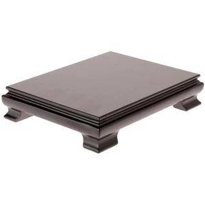 Plymor Black Rectangle Wood Veneer Footed Display Base, 8.375" x 6.375" x 1.75" - Picture 1 of 1
