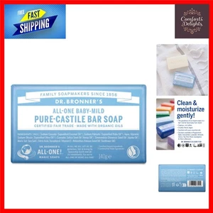Hydrating & Eco-Friendly Unscented Baby Soap - 140g Dr. Bronner's Formula - Picture 1 of 7