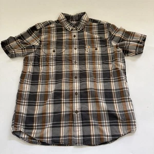 Vintage Carhartt Relaxed Fit Kurzarm Karo Hemd Herren Large Workwear Skater - Bild 1 von 8
