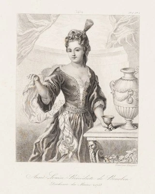 GAVARD (*1794) nach NARGEOT (*1837), Porträt der Louise Bénédicte de Bourbon, KS - Bild 1 von 4