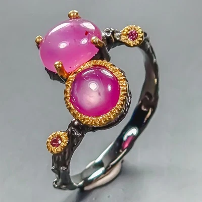 Jewelry ring Ruby Ring 925 Sterling Silver Size 7.5 /R445446 - Image 1 of 4