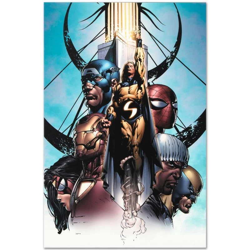 Lienzo artístico numerado de edición limitada "New Avengers" de Marvel Comics Foto 1 de 2
